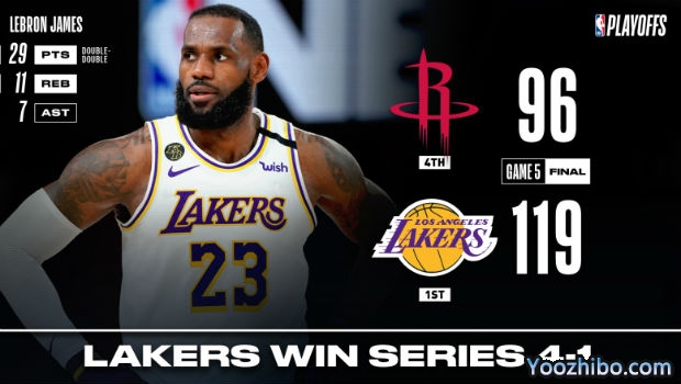 <a href=/lanqiuzbb/lakers/ target=_blank class=infotextkey>湖人</a>大胜<a href=/lanqiuzbb/rockets/ target=_blank class=infotextkey>火箭</a>大比分4-1晋级西决