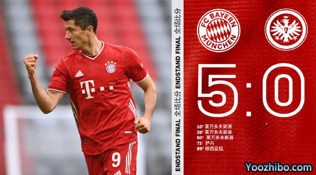 <a href=/zuqiuzbb/bayern/ target=_blank class=infotextkey>拜仁</a>慕尼黑5-0法兰克福